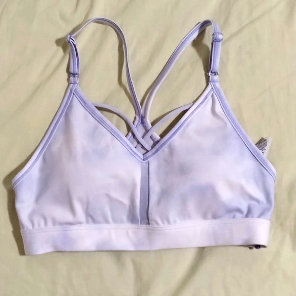 Nike Dry-Fit Purple and White Sports Bra